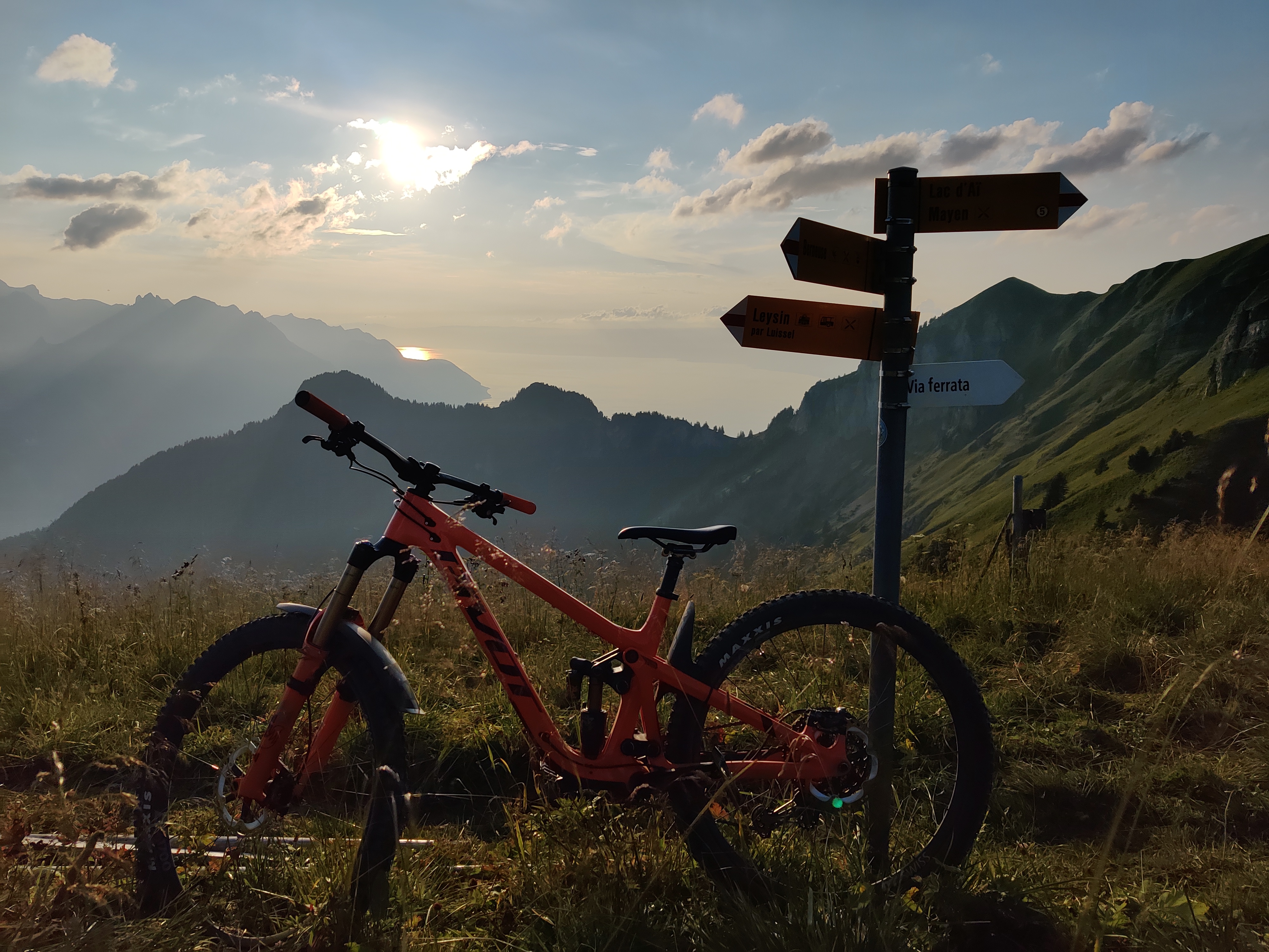 Mountain biking in the Swiss Alps